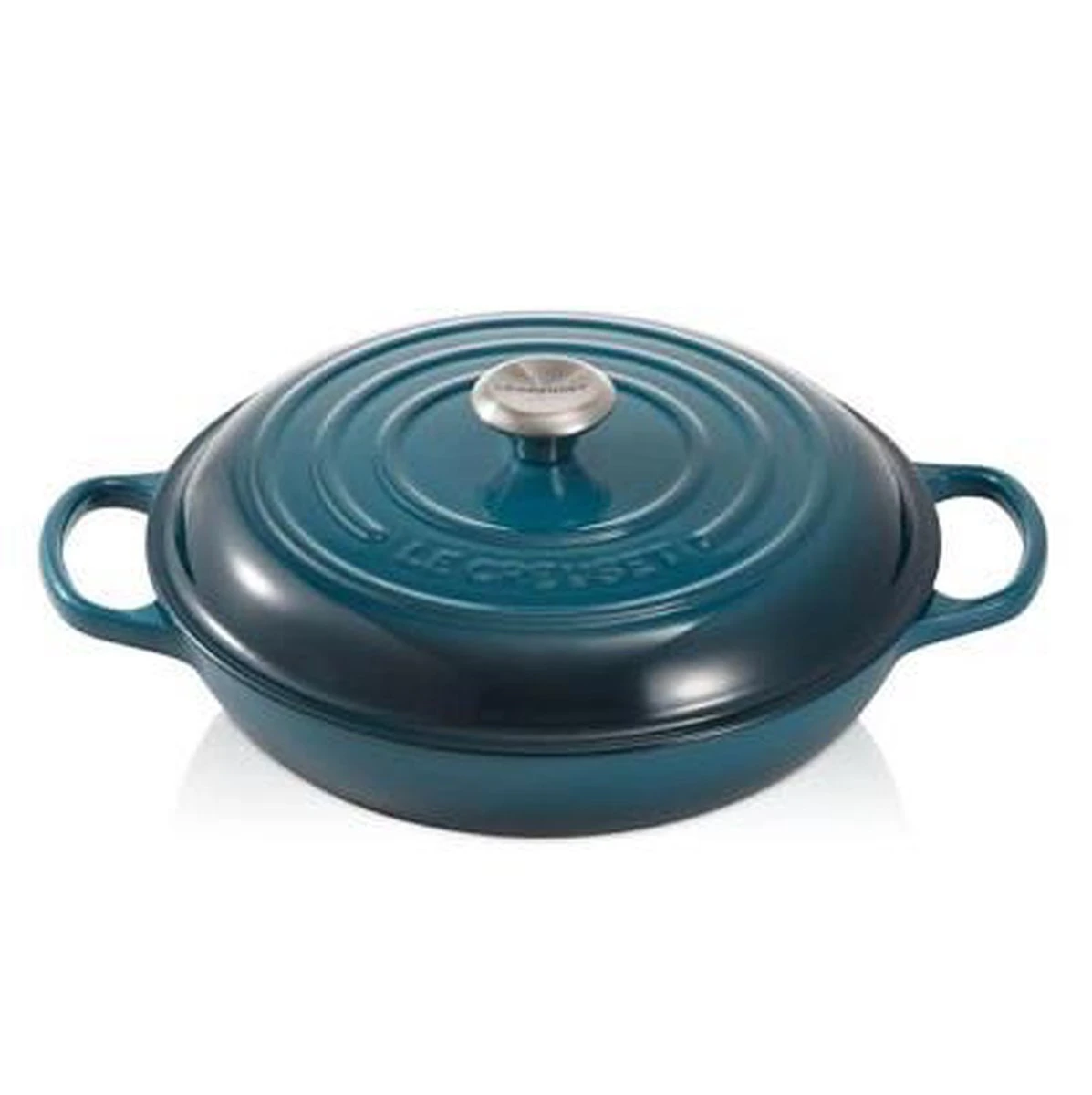 Le Creuset Braadpan Campagnard Signature Deep Teal - ø 30 Cm / 3.5 Liter - Afbeelding 4
