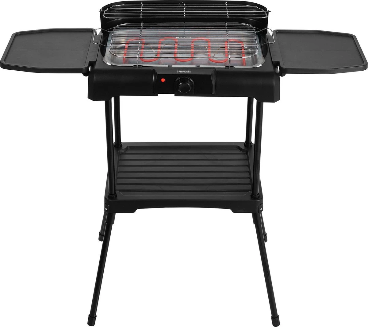Princess 112250 Elektrische BBQ Met Zijplanken - BBQ - 40x25cm - Met En Zonder Statief Te Gebruiken - Met Zijplankjes - Ook Te Gebruiken Als Tafelgrill - 2200W - Afbeelding 4