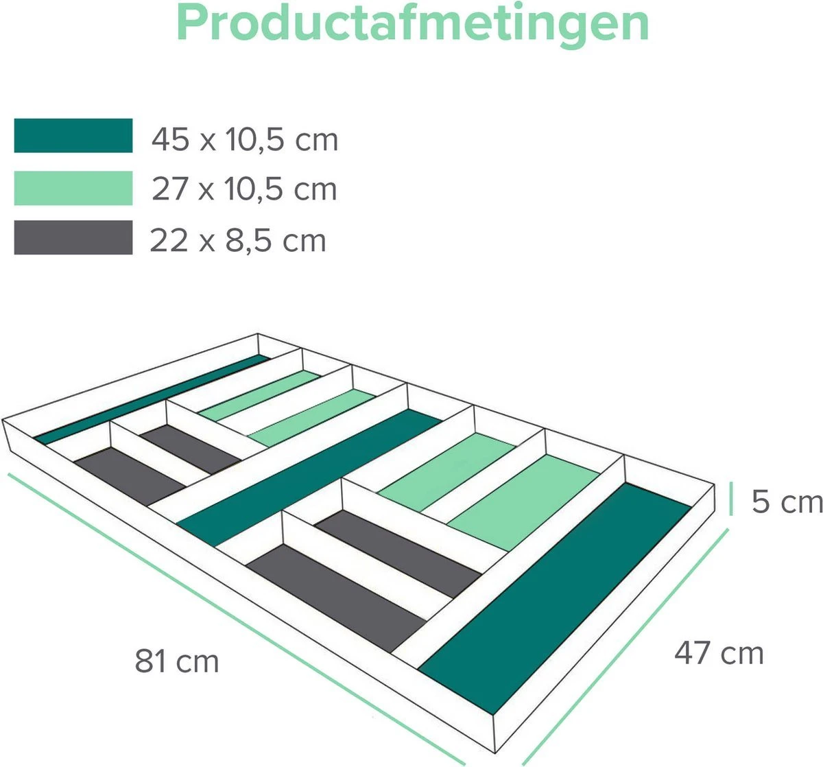 Grote Bestekbak Bamboe 81x47CM - Coninx Besteklade - Opbergbak - Duurzaam - Bamboe - Voor Laden Vanaf 47cm Diep - Afbeelding 5