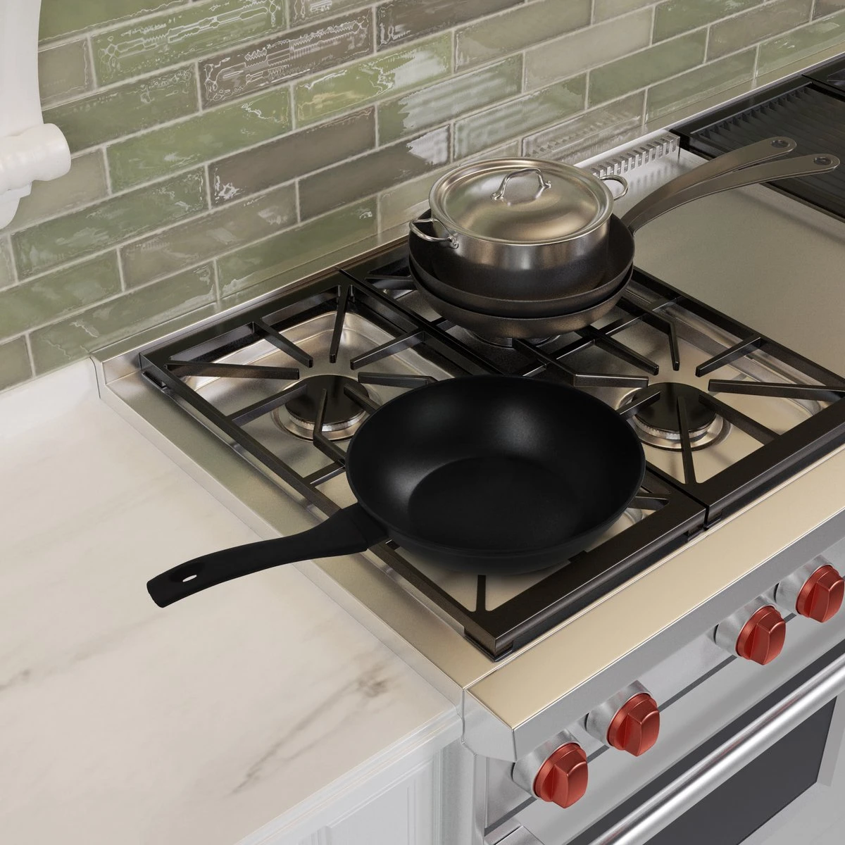 Miller Keramische Wokpan Inductie Ø 28 Cm - Alle Warmtebronnen - Anti Aanbaklaag - Afbeelding 6