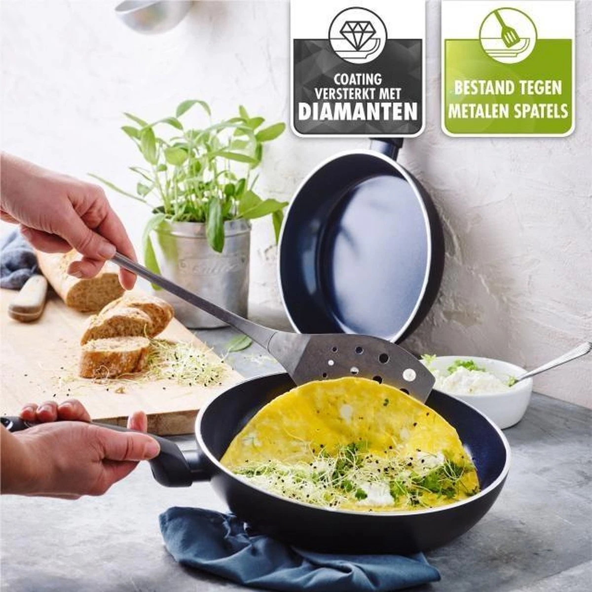 Greenpan Torino Keramische Hapjespan - 28 Cm - Met Glazen Deksel - Afbeelding 12