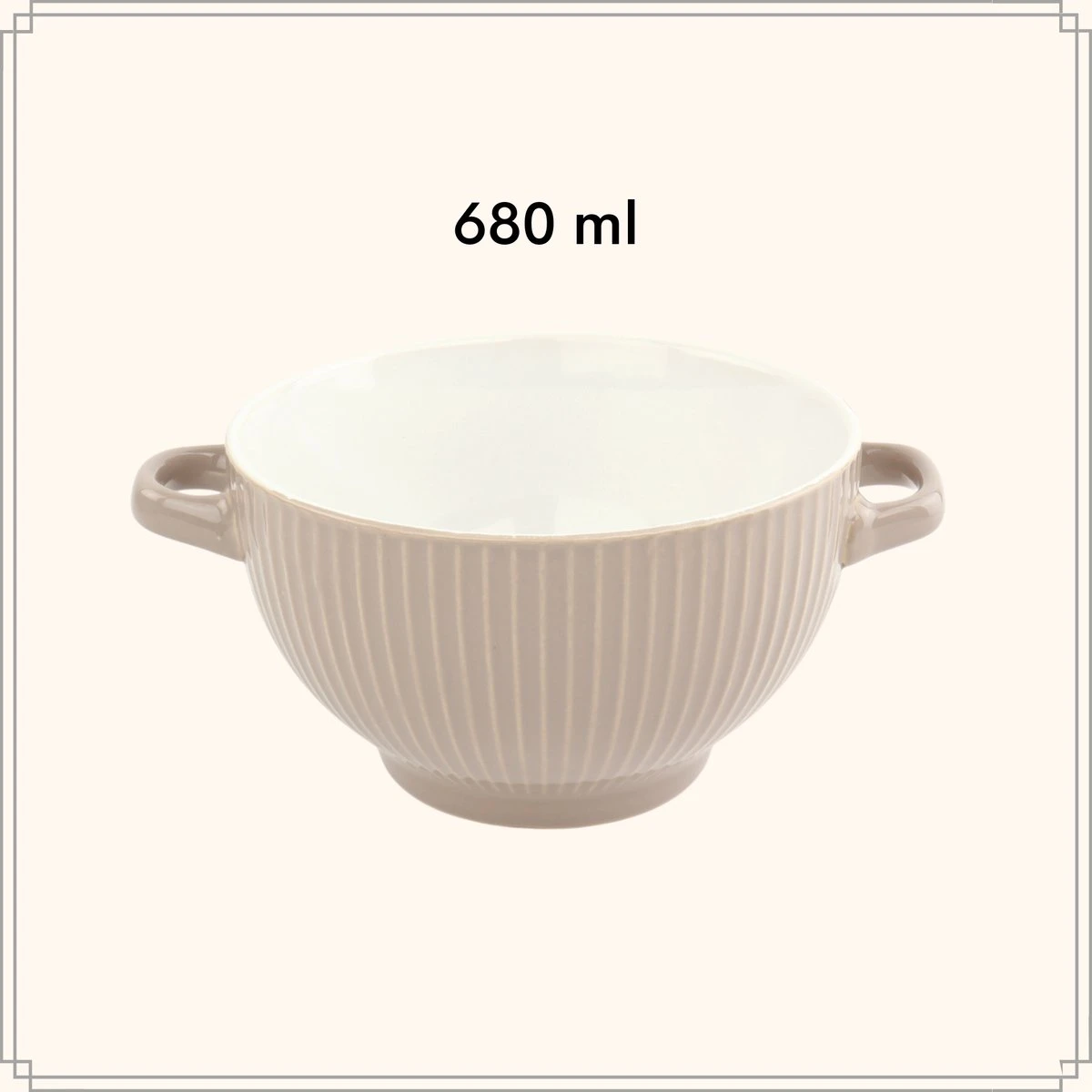 OTIX Soepkommen - Set Van 6 - Met Oor - Stapelbaar - Aardewerk - 680 Ml - 6 Kleuren - Afbeelding 5