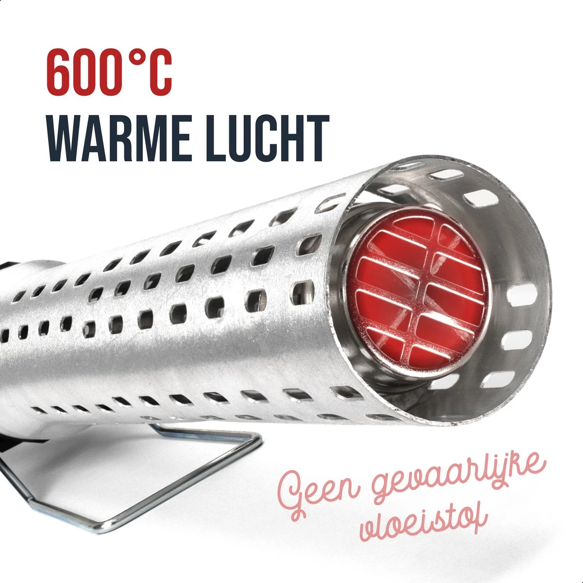 DistinQ BBQ Lighter Aansteker - Elektrische Barbecue Looftlighter Houtskool Starter Voor Barbecue, Grill En Open Haard - 2000 Watt - Afbeelding 3