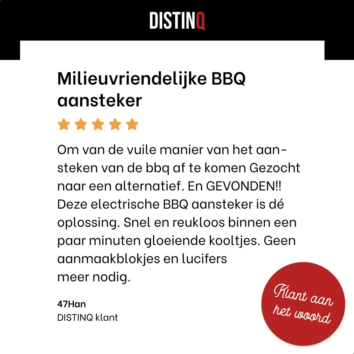 DistinQ BBQ Lighter Aansteker - Elektrische Barbecue Looftlighter Houtskool Starter Voor Barbecue, Grill En Open Haard - 2000 Watt - Afbeelding 6