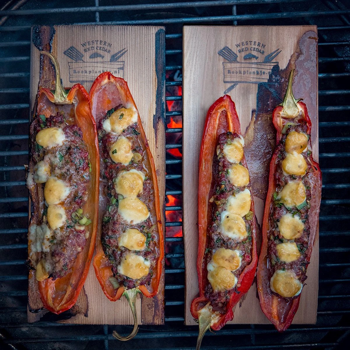 Merkloos Rookplank Western Red Cedar - 2 Stuks - BBQ - Rookhout - Afbeelding 3