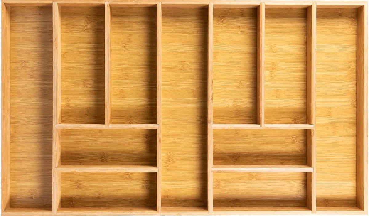 Grote Bestekbak Bamboe 81x47CM - Coninx Besteklade - Opbergbak - Duurzaam - Bamboe - Voor Laden Vanaf 47cm Diep