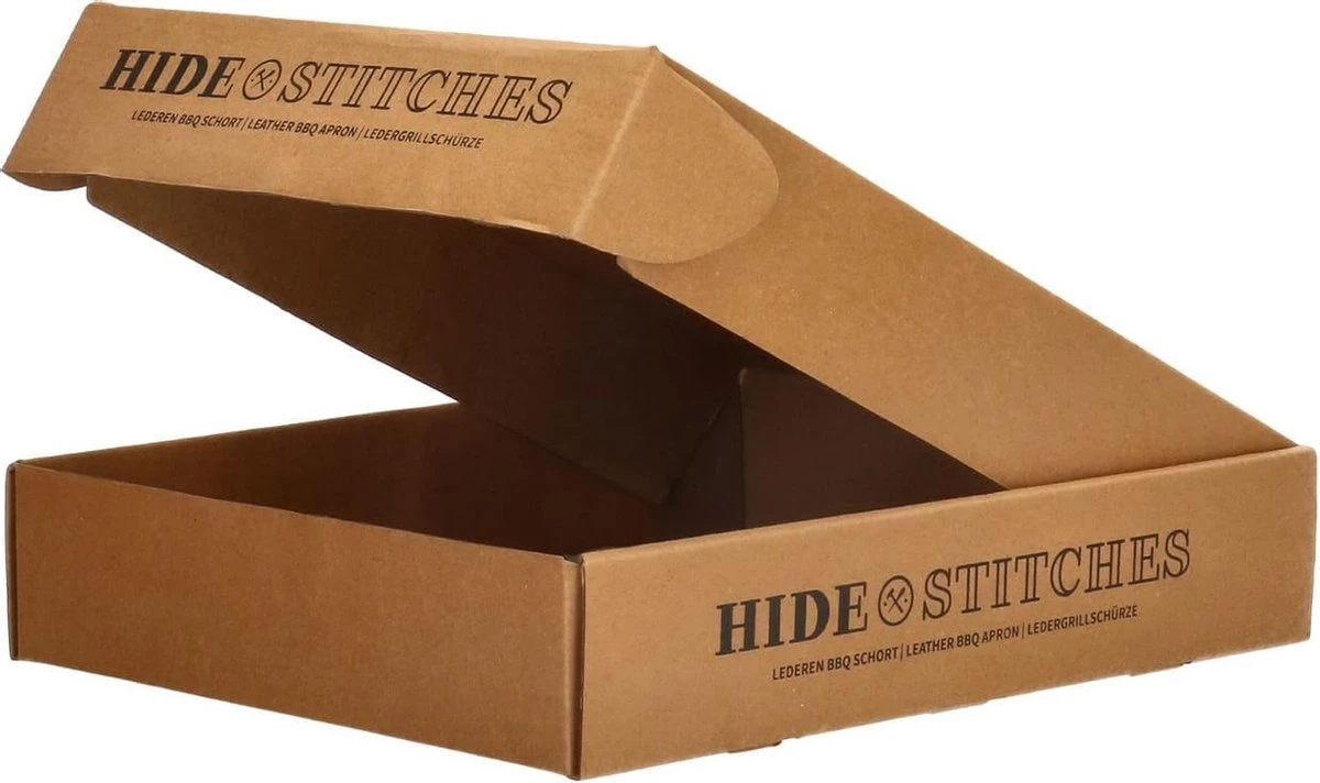 Old West BBQ Schort Barbecue Schort Leer - Cognac Bruin - Afbeelding 4