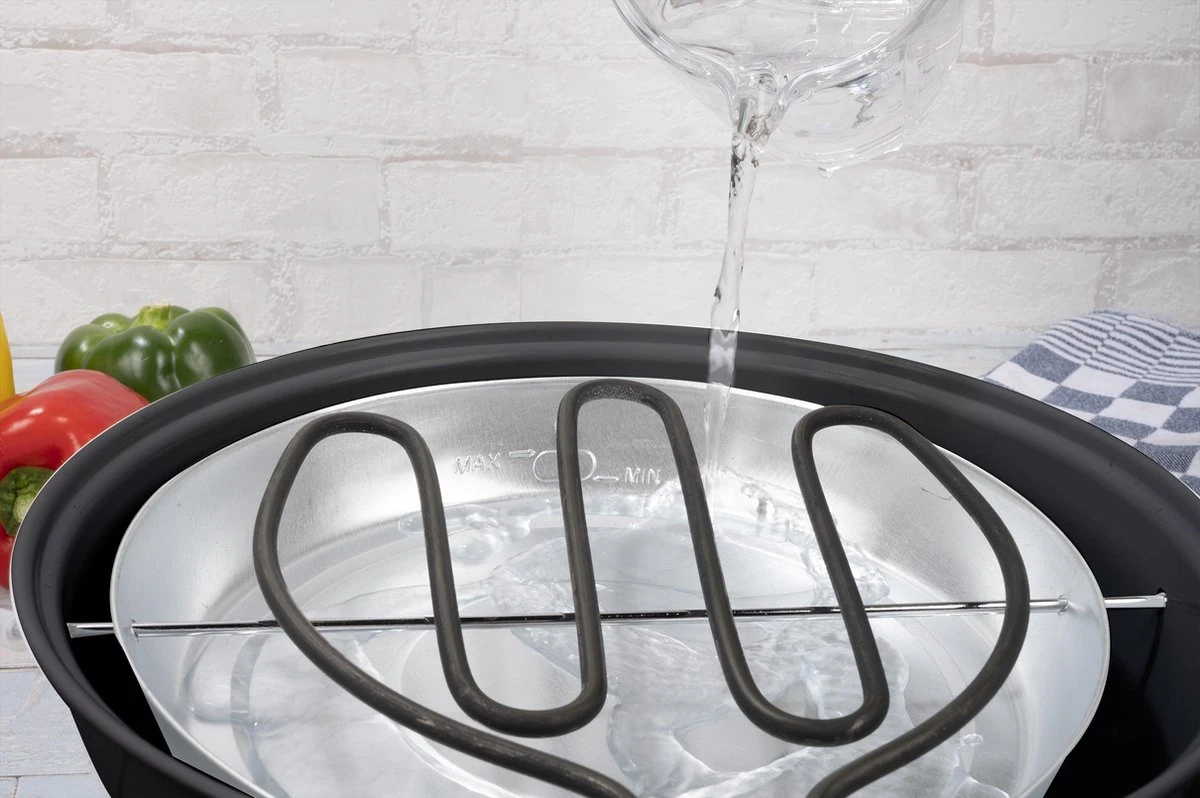 Alpina Elektrische BBQ - Tafel-Barbecue - Geen Rook - Binnen Barbecueën - 1250W - Ø 30 Cm - Zwart - Afbeelding 7