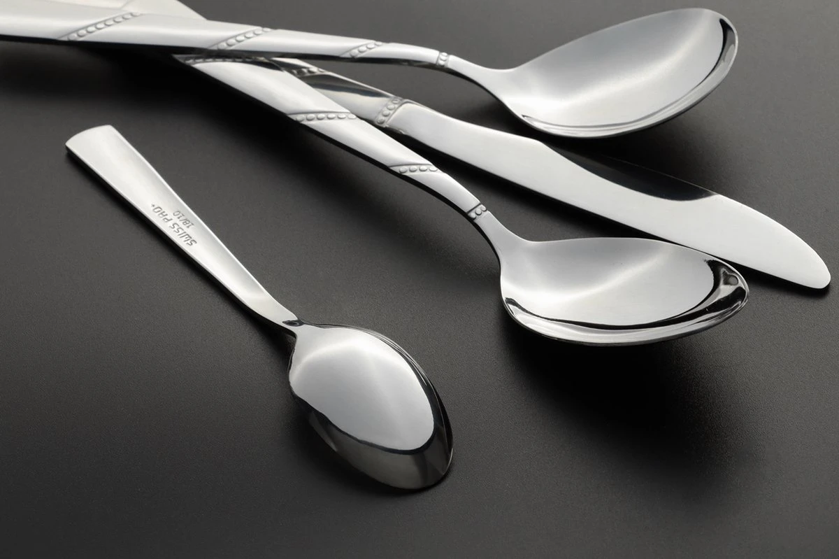 Swiss Pro+ Bestekset In Koffer-72 Delig-12 Persoons-Zwitsers Kwaliteit-Complete Set-100% Roestvrijstaal-Modern - Afbeelding 4