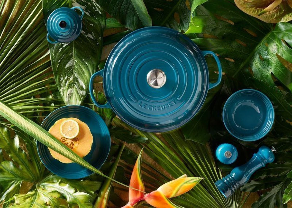 Le Creuset Braadpan Campagnard Signature Deep Teal - ø 30 Cm / 3.5 Liter - Afbeelding 5