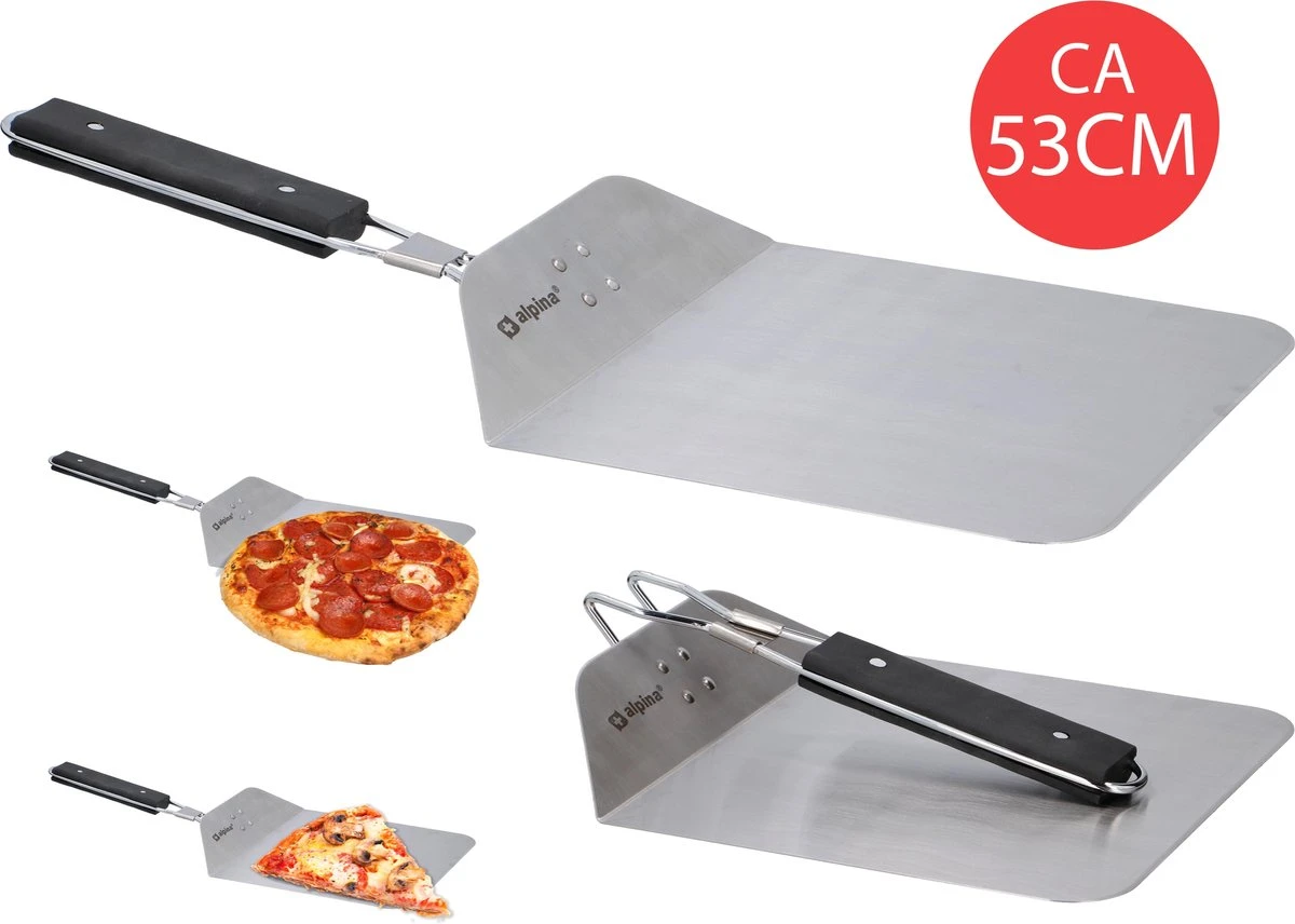 Alpina Pizzaschep - Voor Inklapbaar Handvat - RVS - 53 Cm - Afbeelding 2
