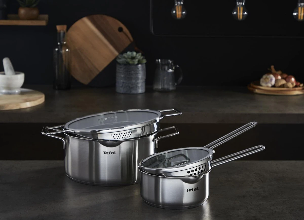 Tefal Nordica Pannenset 3 Delig - Steelpan Ø 16 Cm & Kookpan Ø 20 + Ø 24 Cm - Afbeelding 6