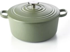 BK Bourgogne Braadpan Ø 24 Cm - Groen - Gietijzer - Inductie