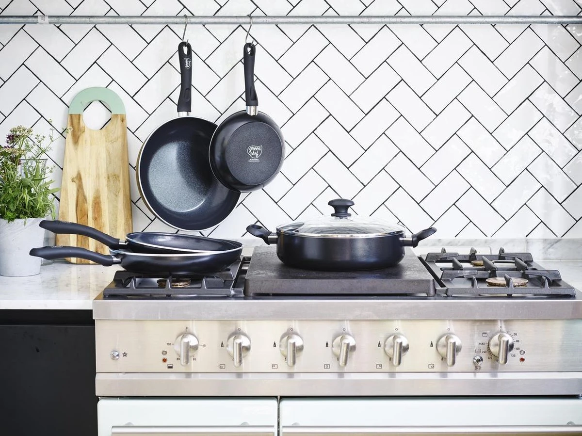 GreenChef Diamond Koekenpan 20cm - Zwart - Inductie - PFAS-vrij - Afbeelding 9