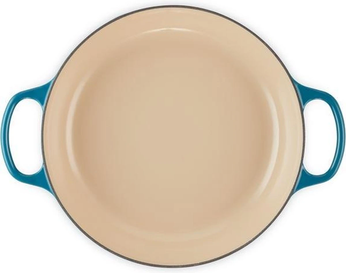 Le Creuset Braadpan Campagnard Signature Deep Teal - ø 30 Cm / 3.5 Liter - Afbeelding 2