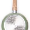 Just Vegan Koekenpan ECO Met Afneembaar Handvat 20 Cm Aluminium Groen