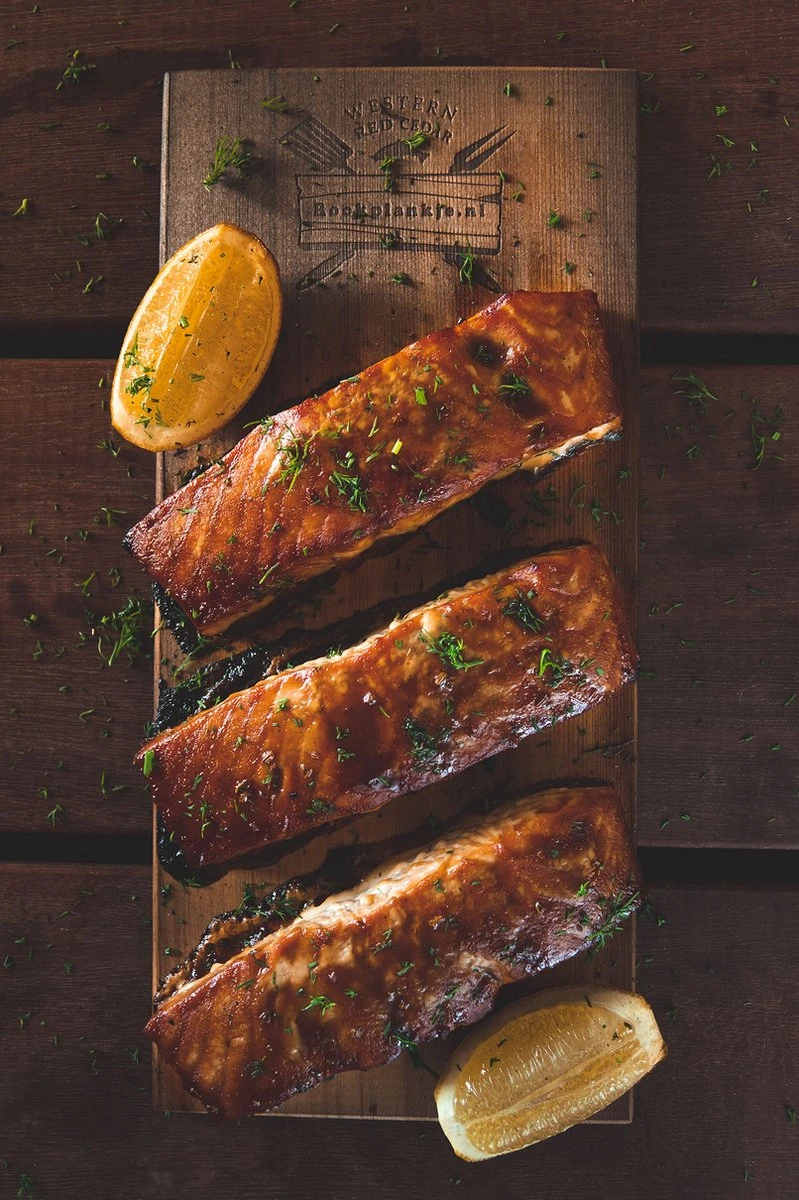 Merkloos Rookplank Western Red Cedar - 2 Stuks - BBQ - Rookhout - Afbeelding 8