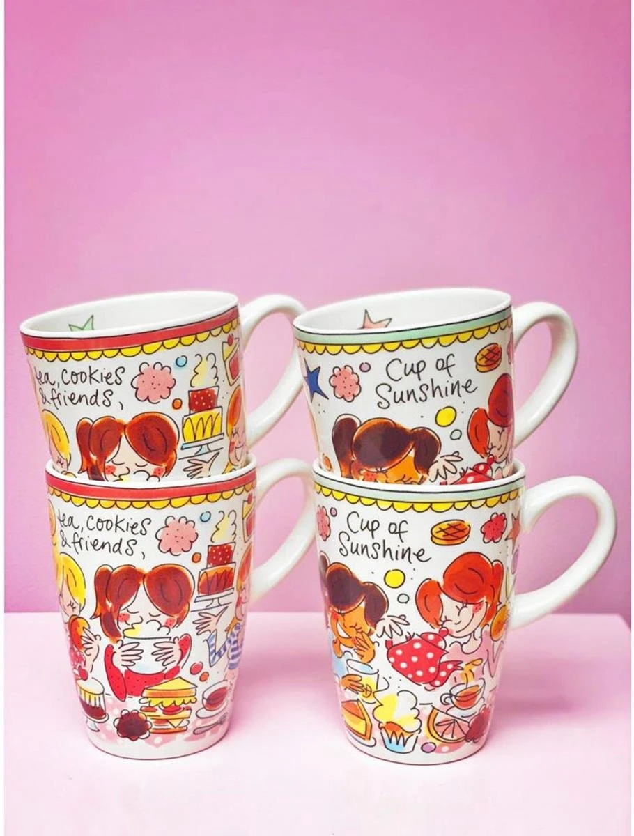 Blond Amsterdam Even Bijkletsen Beker XL 500 Ml - Mint Rand - Afbeelding 5