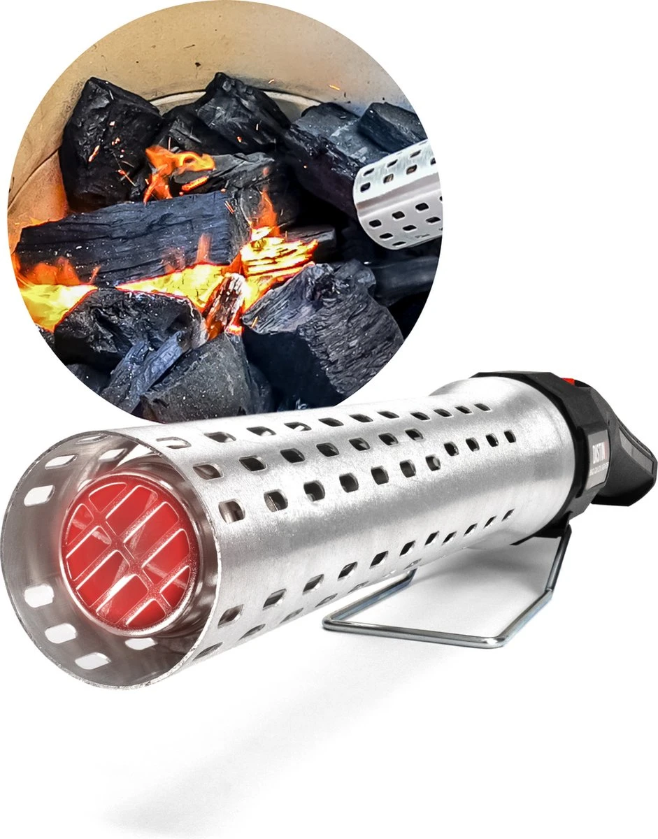 DistinQ BBQ Lighter Aansteker - Elektrische Barbecue Looftlighter Houtskool Starter Voor Barbecue, Grill En Open Haard - 2000 Watt